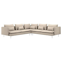 SÖDERHAMN corner sofa, 6-seat, Hillared beige, 291x14x99 cm