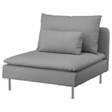 SÖDERHAMN 1-seat section, Tonerud grey, 93x83x99 cm