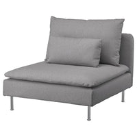 SÖDERHAMN 1-seat section, Tonerud grey, 93x83x99 cm