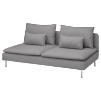 SÖDERHAMN 3-seat section, Tonerud grey, 186x83x99 cm