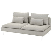 SÖDERHAMN 3-seat section, Viarp beige/brown, 186x83x99 cm