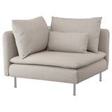 SÖDERHAMN corner section, Fridtuna light beige, 99 cm