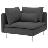 SÖDERHAMN corner section, Tallmyra medium grey, 99 cm