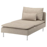 SÖDERHAMN cover for chaise longue, Hillared beige