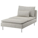 SÖDERHAMN cover for chaise longue, Viarp beige/brown