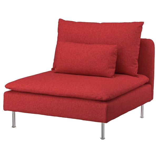 Ikea SÖDERHAMN - Lining for 1-seater element, Tonerud red