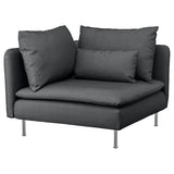 SÖDERHAMN cover for corner section, Fridtuna dark grey