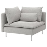 SÖDERHAMN cover for corner section, Tallmyra white/black