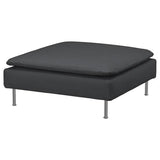 SÖDERHAMN footstool cover, Fridtuna dark grey