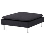 SÖDERHAMN cover for footstool, Hillared anthracite