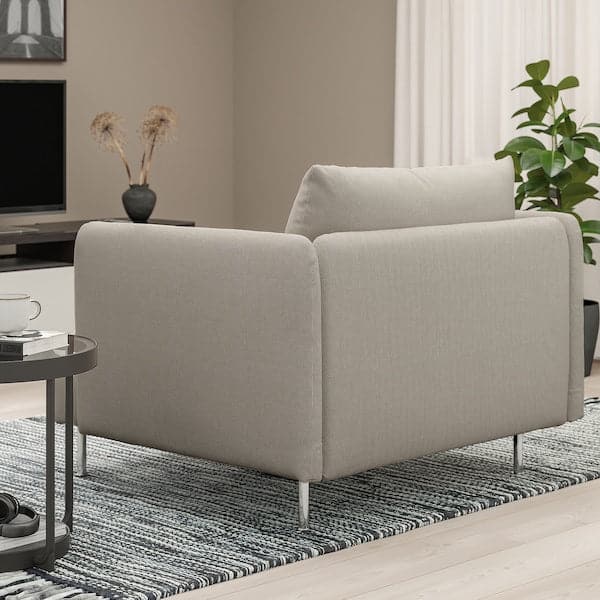 Ikea SÖDERHAMN Armchair, Fridtuna light beige ,