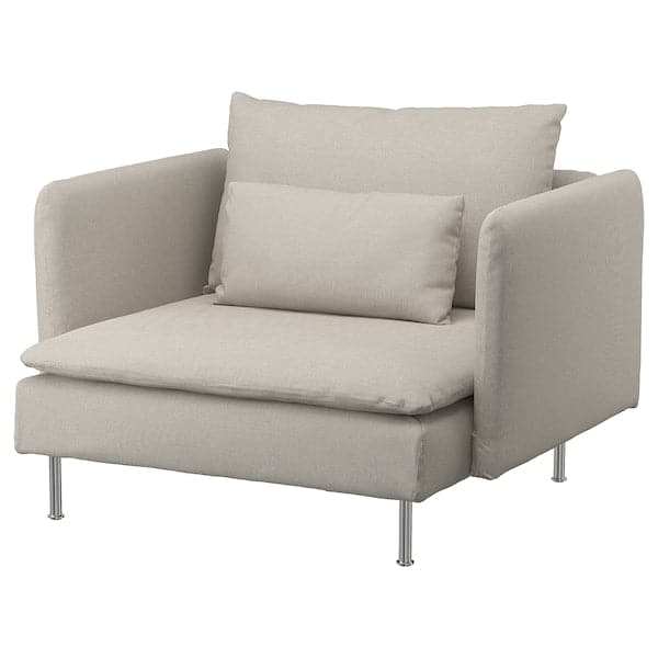 Ikea SÖDERHAMN Armchair, Fridtuna light beige ,