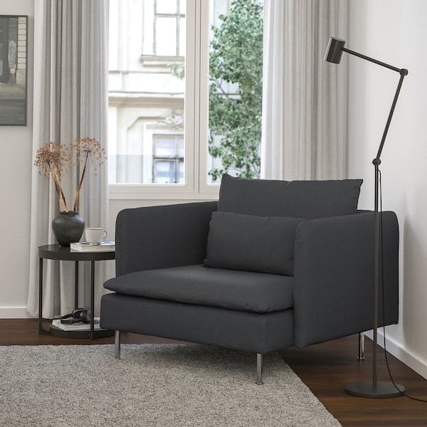 Ikea SÖDERHAMN Armchair, Fridtuna dark grey ,