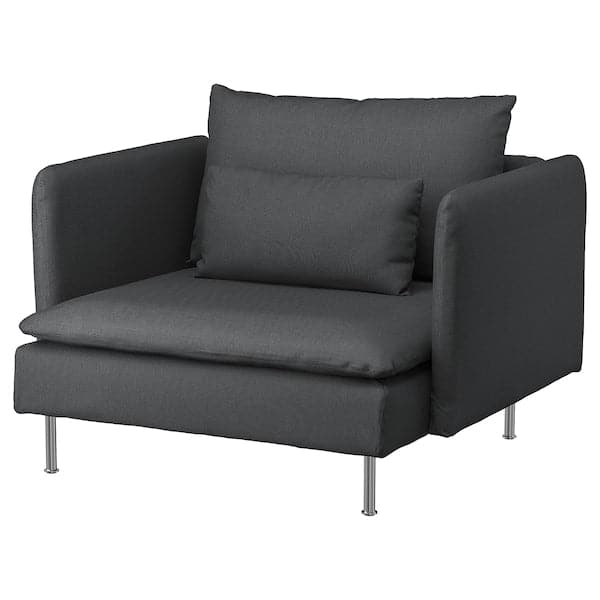 SÖDERHAMN Armchair, Fridtuna dark grey 