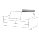 SÖRVALLEN headrest, Lejde grey/black, 81x58 cm