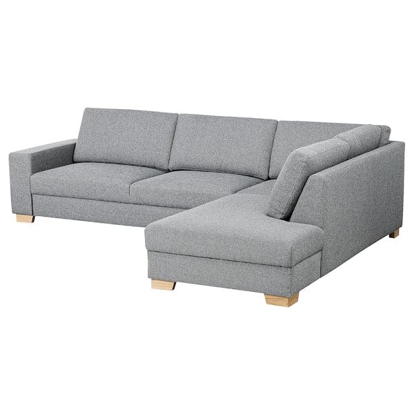 SÖRVALLEN 4-seater corner sofa - open terminal, right/Lejde grey/black , - best price from Maltashopper.com 29314774