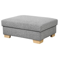 SÖRVALLEN footstool with storage, Lejde grey/black, 105x84 cm