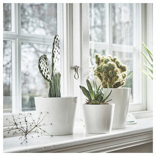 Ikea SOJABÖNA - Plant pot, white, 12 cm
