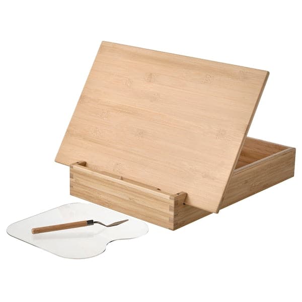 SOLFÅGEL 3-piece easel and accessories set, 38x25 cm