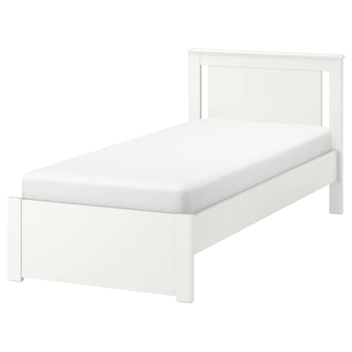 SONGESAND Bed frame, white/Lindbåden, 90x200 cm