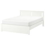 SONGESAND bed frame, white/Lönset, 140x200 cm