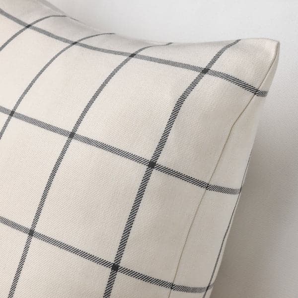 Ikea SPIKKLUBBA - Cushion cover, off-white/black, 50x50 cm