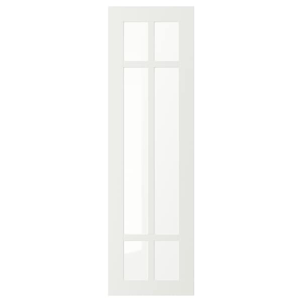 STENSUND glass door, white, 30x99.7 cm