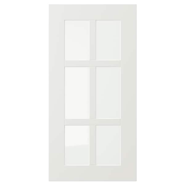 STENSUND glass door, white, 30x60 cm