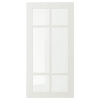 STENSUND glass door, white, 40x80 cm