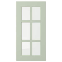 STENSUND glass door, light green, 30x60 cm