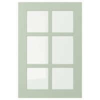 STENSUND glass door, light green, 40x60 cm