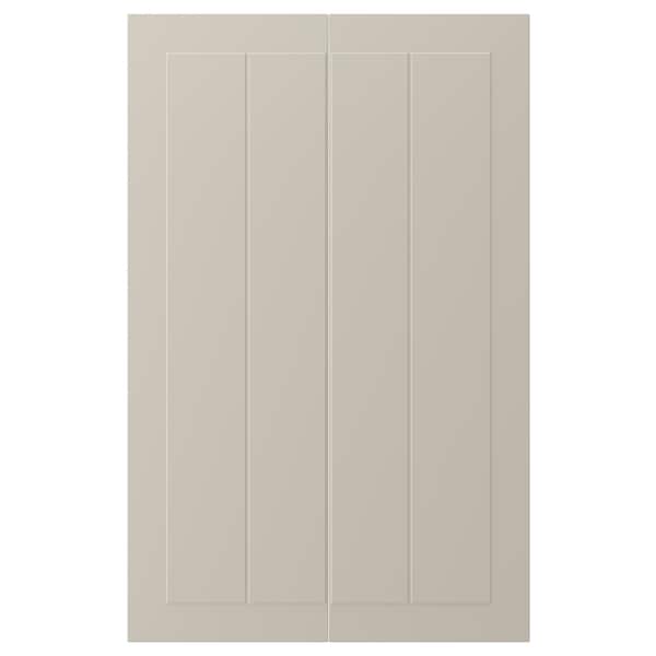 STENSUND - 2-p door f corner base cabinet set, beige, 25x80 cm - best price from Maltashopper.com 10453190