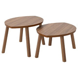 STOCKHOLM nest of tables, set of 2, walnut veneer, 72x47 cm