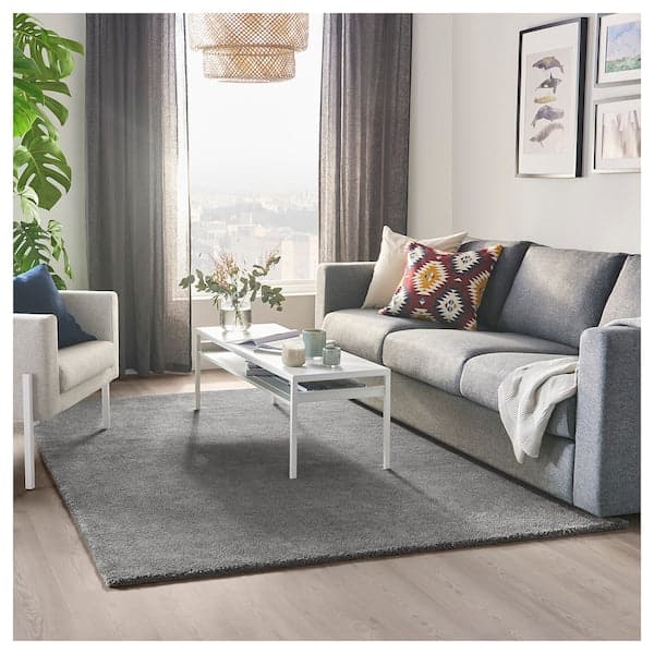 Ikea STOENSE - Rug, low pile, medium grey, 170x240 cm