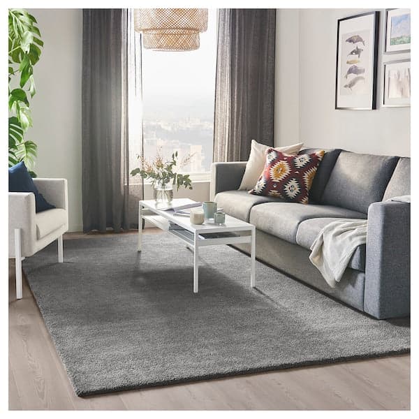 Ikea STOENSE - Rug, low pile, medium grey, 200x300 cm