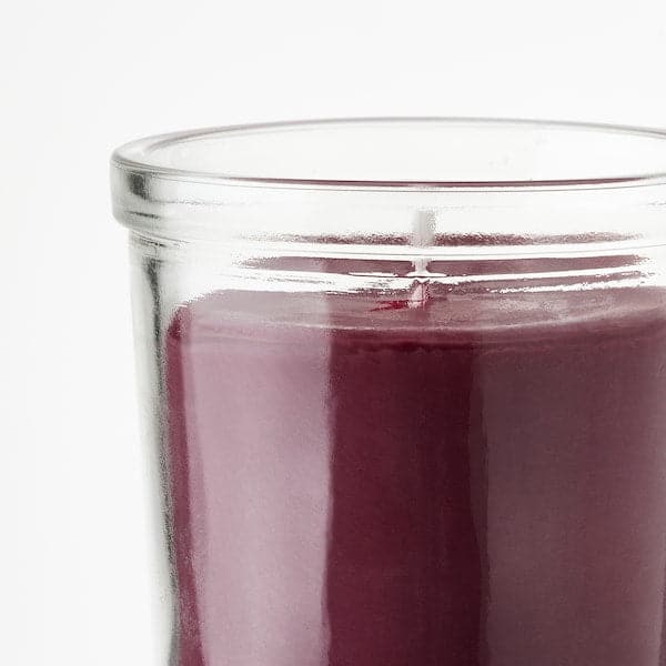 Ikea STÖRTSKÖN - Scented candle in glass, Berries/red, 20 hr
