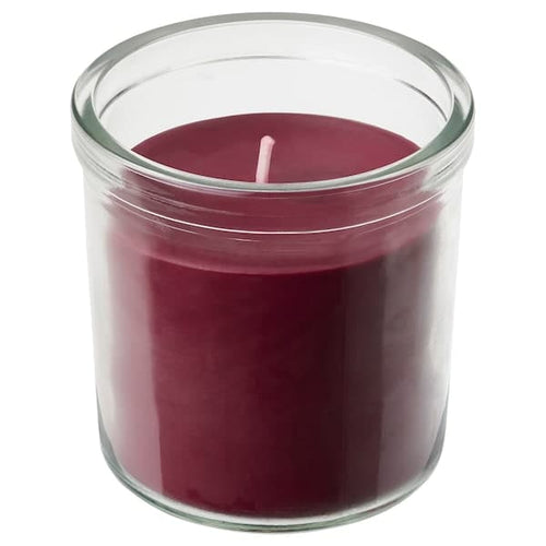 STÖRTSKÖN - Scented candle in glass, Berries/red, 40 hr