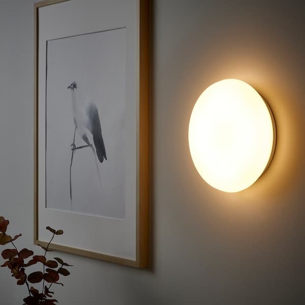 Ikea STOFTMOLN - LED ceiling / wall lamp, smart wireless dimmable / warm white, 24 cm