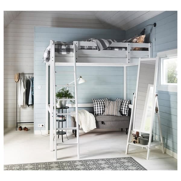 Ikea STORÅ Loft bed structure - white biting 140x200 cm , 140x200 cm