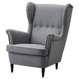 STRANDMON wing chair, Nordvalla dark grey, 82x101x96 cm