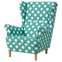 STRANDMON children's armchair, Ebbetorp turquoise, 56x71x62 cm