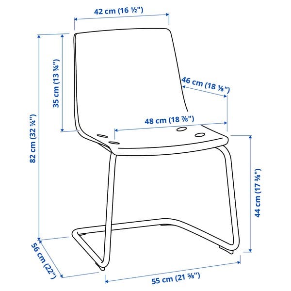 STRANDTORP / TOBIAS - Table and 4 chairs, brown/transparent, 150/205/260x95 cm - best price from Maltashopper.com 79388649