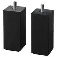 STUBBARP leg, black-brown, 44 mmx100 mmx44 mm cm, 2 pack