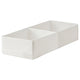 STUK box with compartments, white, 20x51x10 cm
