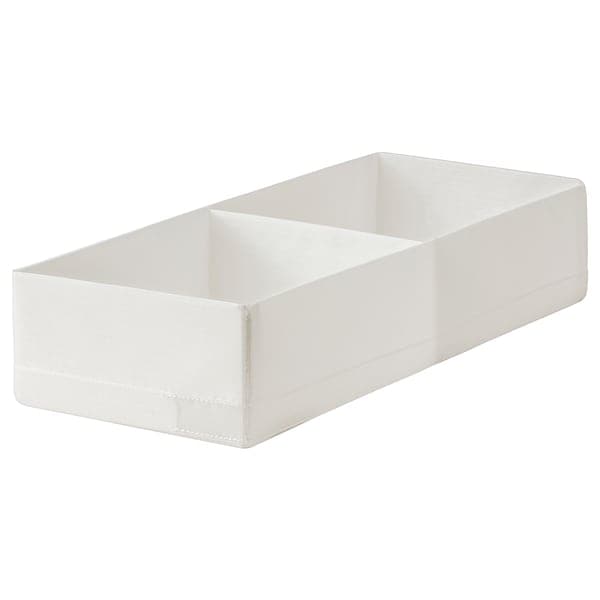 Ikea STUK - Box with compartments, white, 20x51x10 cm
