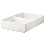 STUK box with compartments, white, 34x51x10 cm