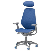 STYRSPEL gaming chair, blue/light grey, 71 cm