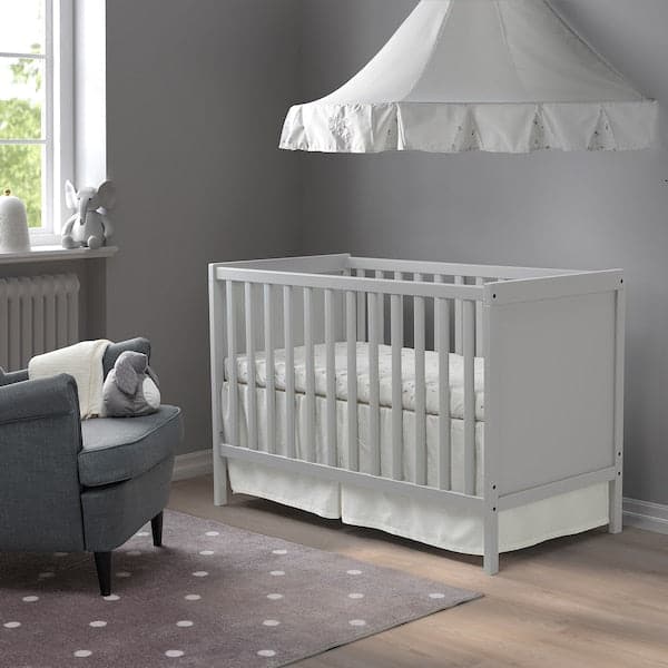 SUNDVIK Cot - grey 60x120 cm , 60x120 cm - best price from Maltashopper.com 50494075