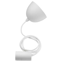 SUNNEBY cord set, white textile, 1.8 m