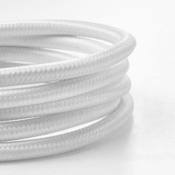 Ikea SUNNEBY - Cord set, white textile, 1.8 m